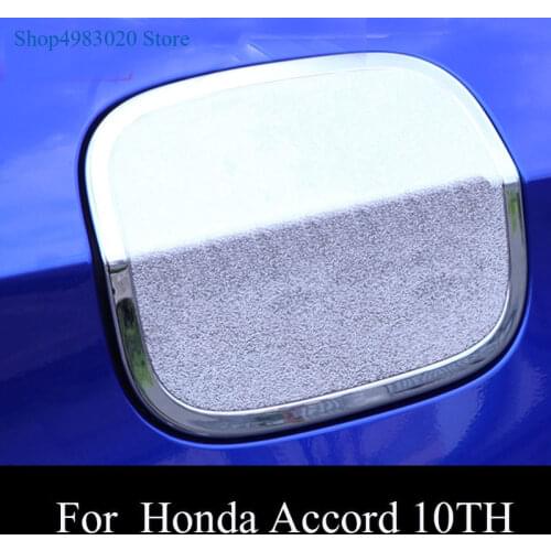 For Honda Accord 10th 2018 ABS Chrome Car Refitting Exterior Oil Fuel Tank Gas Cap Cover Trim Sticker Car-styling Accessories