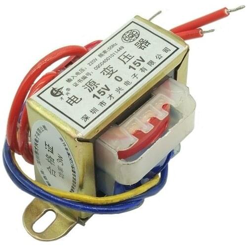 EI41-3W Power Transformer DB-3VA 220V to 15V×2 Dual 15V 15V-0-15V AC