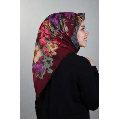 FOMARA SHİNE PATTERNED SILVERY LINEN SCARF-DESEN-05-RENK-14