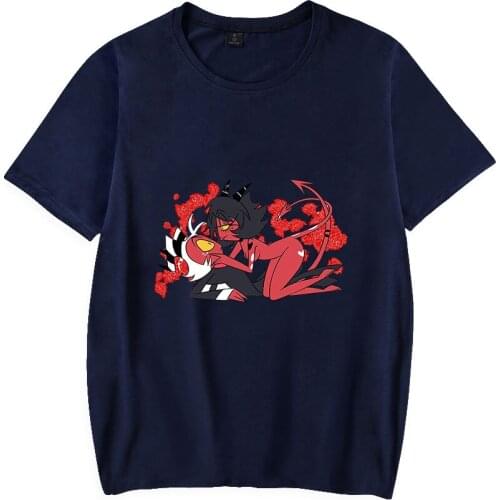 Helluva Boss T-shirt O-Neck Short Sleeve Mens Women T-shirts Harajuku Streetwear Boy Girl Anime Clothes