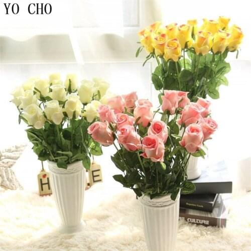YO CHO PU artificial flowers wedding decoration silk foam paper fake flowers for scrapbooking fleurs plants party Christmas Home