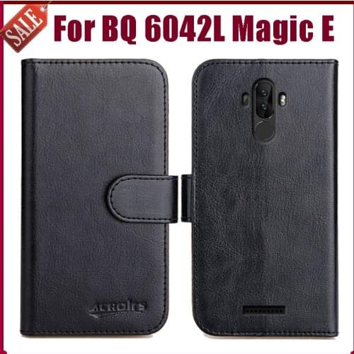 Hot! BQ 6042L Magic E Case 6.09" Fashion 6 Colors Flip Soft Leather Wallet Protective Cover For BQ 6042L Magic E Case Card Solts