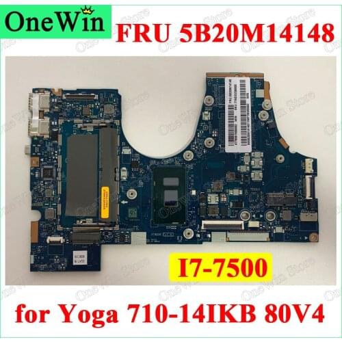 FRU 5B20M14148 for Yoga 710-14IKB ideapad Lenovo Laptop Integrated Motherboard 100%Original Tested LA-D471P I7-7500 CPU I7 7500U