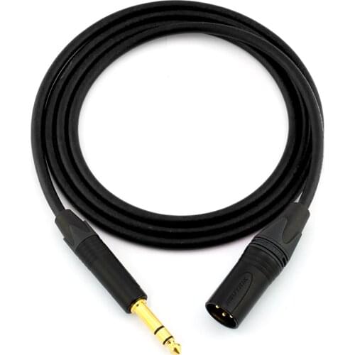 Mogami 2549 neutrik plug handmade 6.35mm to xlr male audio cable TRS1/4" balanced cable mixer sound card monitor speaker cable