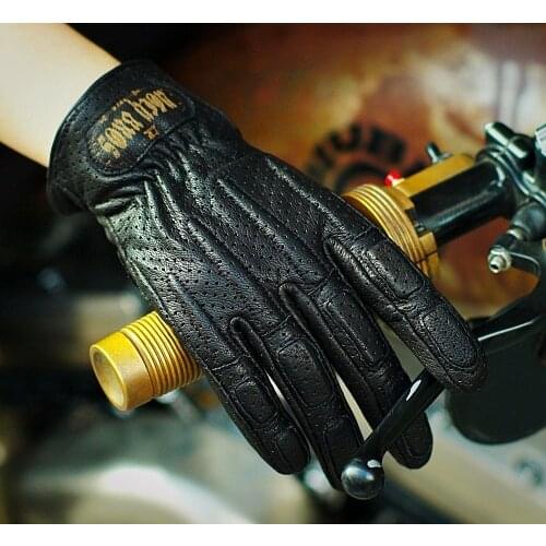 Retro Genuine Leather motorcycle gloves riding gloves motocross gloves guantes moto unisex moto glove 3 colors luvas motociclis