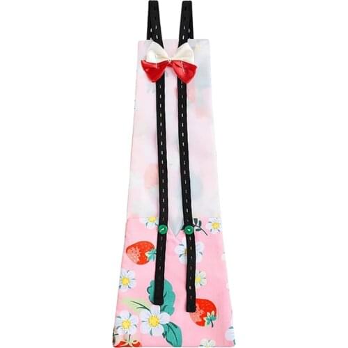 Q9QF Washable Chicken Diapers Duck Nappies with Bow Tie Decor Elastic Should Straps