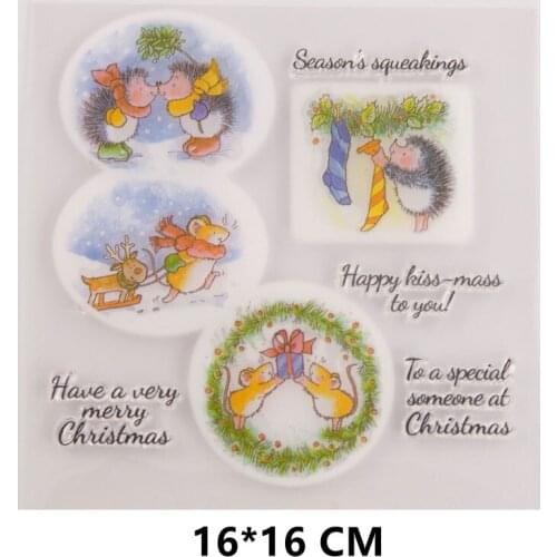 2021 New Hedgehog Clear Stamps DIY Scrapbooking Craft Supplies Rubber Silicon Seals Card Photo Album Hobby ink pad Stamping