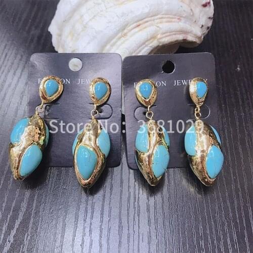 New fashion simple personality earrings natural pine earrings crack long style cold wind pendant earrings women