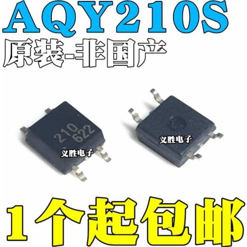 New and original AQY210S SOP4 light coupling relay coupler isolator 1.2 1.5 V dc ac 50 ma, optoisolator photoelectric coupling