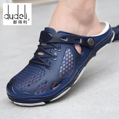 Jelly Shoes Slip-on Sandals Men Breath Flip Flops Summer Outdoor Beach Sandals Casual Slippers Croks Sandalias Clogs Sandals