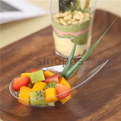 20pcs Transparent plastic disposable party bowl/tray tableware, Ice cream/mousse cup, cake display clear plates, SP01