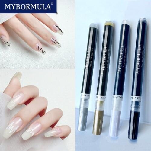 1 Pcs Nail Art Graffiti Pen Waterproof Drawing Painting Liner Brush DIY Flower Abstract Lines Details Nail Art Beauty Tool