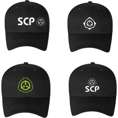 SCP Special Containment Procedures Foundation Logo Baseball Cap Hat Embroidery Cosplay Unisex Sun Caps Costume Prop Adjustable