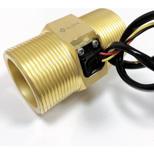 SEN-HZ40WA Hall effect G1" 1/2 Water Flow Sensor Hall Flowmeter 9-150L/min Liquid Flowmeter