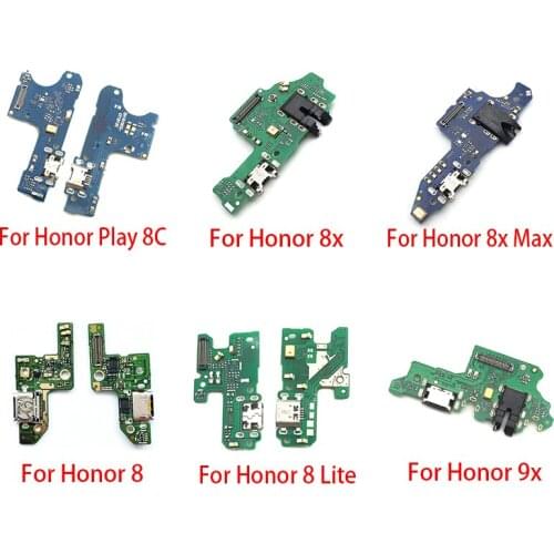 50pcs/lot USB Power Charging Connector Plug Port Dock Flex Cable For Huawei Honor 20 Pro 5A 5X 10 9X 8X Max Play 8C 8 9 lite 9S