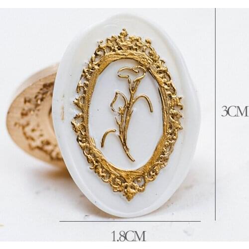 Morning glory pattern Wax Seal Retro Diy Metal Card Making Wax art wedding decorative antique Seal Replace Copper Head