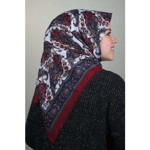 VERTU PATTERNED LINEN FLAMLI SCARF-DESEN-20-RENK-04