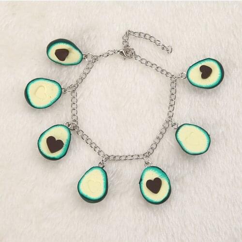 1pc Women bracelet Fruit Avocado Pendant Children Birthday Gift Woman Jewelry