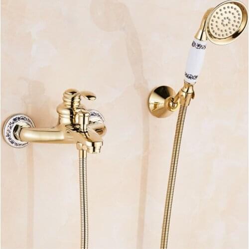 Golden Simple And Easy Shower European Shower Shower Suit Shower Room Hold Shower Bath Organ