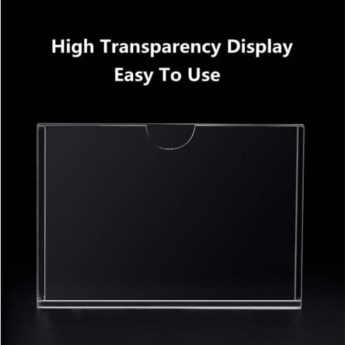 A5 Wall Mount Acrylic Picture Photo Poster Frame Frameless Clear Sign Document Holder Card Slots Display