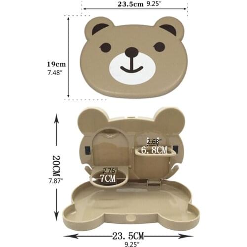 Auto Back Seat Table Drink Food Cup Holder Cartoon Baby Dinner Plate for Car