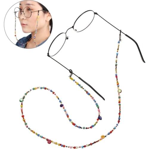 1Pcs 60/70/76CM Reading Glasses Chain for Women Shell Beads Sunglasses Cords Beaded Eyeglass Lanyard Hold Straps Glasses Rope