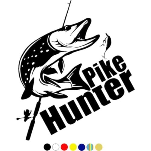 CS-10109# pike hunter funny vinyl car sticker reflective waterproof car decal stickers on car truck bumper rear window laptop
