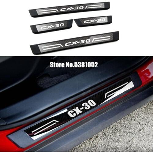 For Mazda Cx-30 Cx30 Cx 30 2020 2021 2019 Stainless Steel Car Door Sill Cover Trim Scuff Pedal Protector Styling Accessories