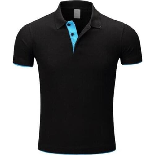 2pcs High-end Customized Men&Boys Lapel Tops&Tees Fake double Layers Colorblock Advertising Short Sleeve Shirts Polos Shirts