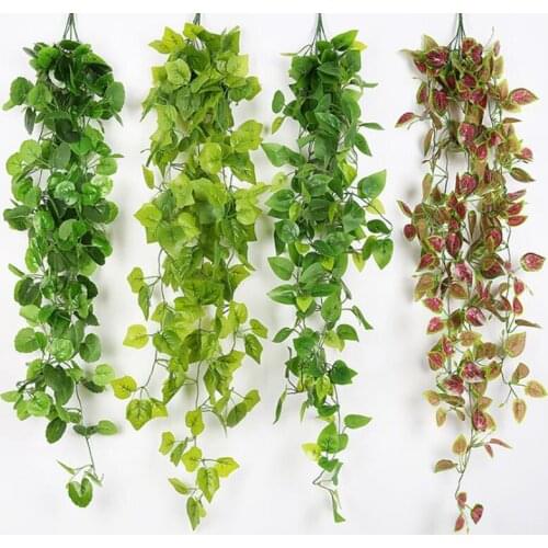 1pcs Fake Plant Artificial plant Leaves Fake Vine Outdoor Wall Hanging For Home Garden Decoration Artificial plastic Plant