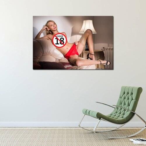 Beauty Wallpaper Blonde Girl Sexy Lingerie Model Canvas Paintings Modern Posters Wall Art Print for Home Room Decor
