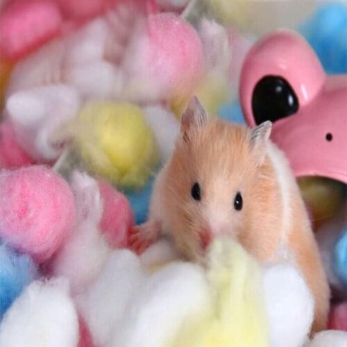 Creative Useful Colorful Winter Keep Warm Cotton Ball Cute Cage House Filler Supply For Hamster Rat Mouse Small Animals Supplies
