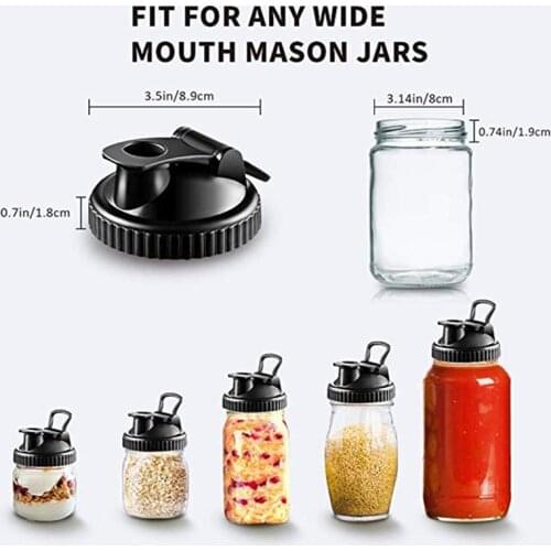 Mason Jar Lids Cover Sealing Anti-leakage Drinking Bottle Lid With Pour Holes Cute Capfor Leak-proof Bottle Cover For Kitchen