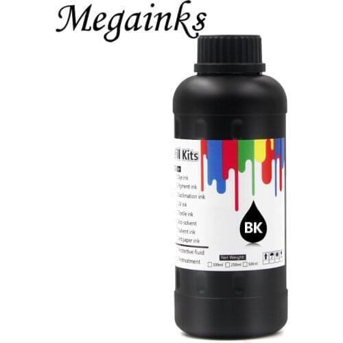 Megainks 500ML bottle For DX5 DX7 TX800 Soft LED UV Ink for Epson DX5 DX7 TX800 Printhead for Epson Flatbed Inkjet Printer