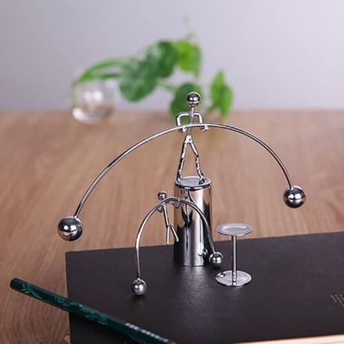 Newton Pendulum Cradle New Balance Men Iron Man Ball Crafts Tumbler Desk Toy Metal Decor Home Decoration Accessories