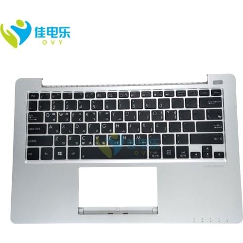 New Korean keyboard for Asus VivoBook X202 X201 X202E X201E S200E KR notebook keyboards silver shell C Palmrest 13NB00L1AM0112
