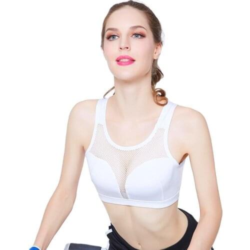 2020 NEW Sports Bra Mesh Ventilation Yoga Bra Sports High-coverage Workout Fitness Bra Push up Plus size Gym Invigorate Bras Top