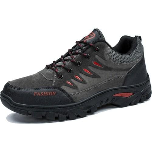 Men autumn Winter Warm Plush Waterproof Leather Sneakers Mens Breathable Light Weight Outdoor Male Hiking Work Shoes Size 39-45