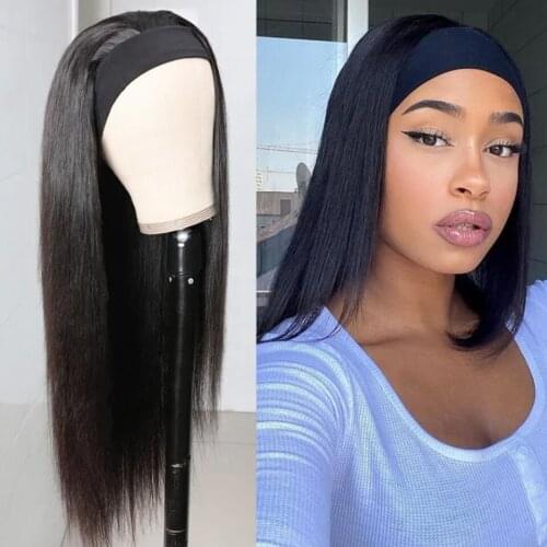 Hairmoda Straight Headband Wigs Human Hair Wigs 32 Inch Wig Glueless Brazilian Hair Wigs Remy Human Hair Wigs For Black Women