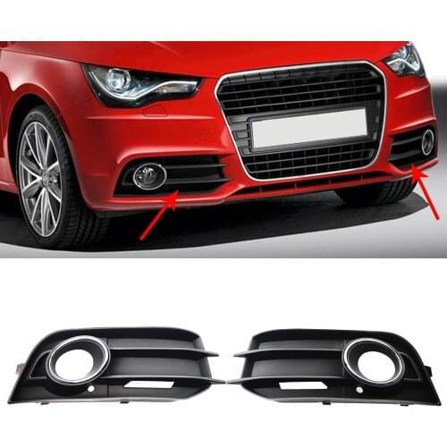 Fits for AUDI A1 2010-2014 Front Bumper Fog Light Grille Black