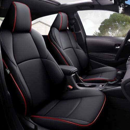 Custom Fit Full Set Car Seat Covers for Toyota Select Corolla 2019 2020 2021interior decoration - Waterproof Leatherette (Black)