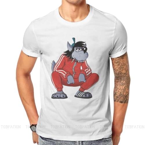 Squat TShirt Nu Pogodi Well Just You Wait Wolf Hare Zayats Cartoons Printing Streetwear Leisure T Shirt Male Tee Gift Idea