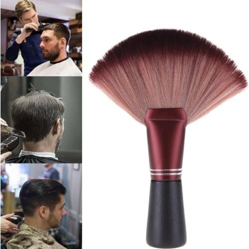 Pro Salon Hair Cutting Neck Duster Clean Brushes Black Rhinestone Handle for Barber Hairdresser Styling Tool DIY Home