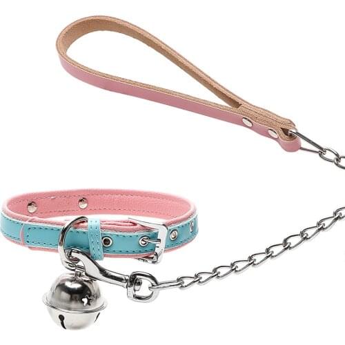 Neck belt PU leather slaves SM bondage slave restraint for womens bondage restraint sex toy