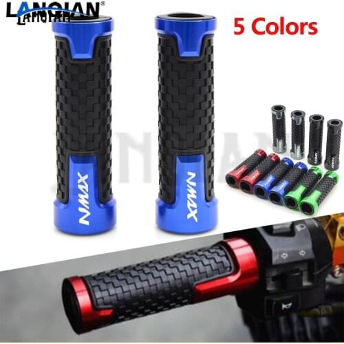 For YAMAHA NMAX125 NMAX155 2015 2016 2017 2018 7/8 22MM CNC Motorcycle handle grips racing handlebar grip NMAX LOGO Accessories