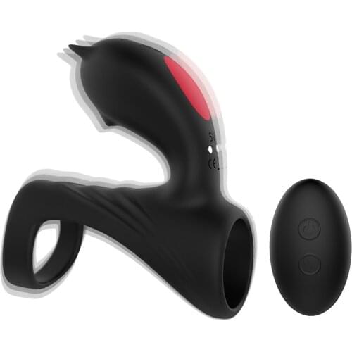 Silicone Cock Ring Vibrator Ring Silicone Phallus Ring Vibrator 9 Vibration Modes Remote Control Sexual Climax Toy for Partners