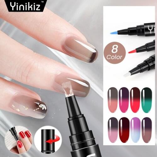 Yinikiz Temperature Change Color Thermo Chameleon Gel Nail Polish Semi Permanent UV Gel Nail Varnish Lacquer