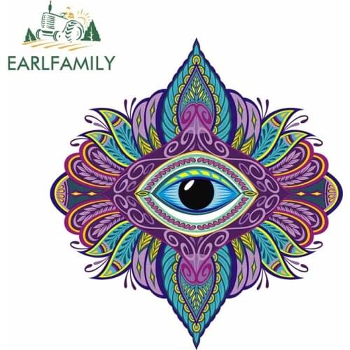 EARLFAMILY 13cm x 12.3cm For Eye of Providence Car Styling Stickers Windows Decal Car Accessories Funny Vinyl Material Decor