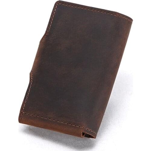 Vintage Long Wallet for Men Business Fashion Handbag Teenager Outdoor Folder Purse with Note Compartment Durable Waterproof Pack