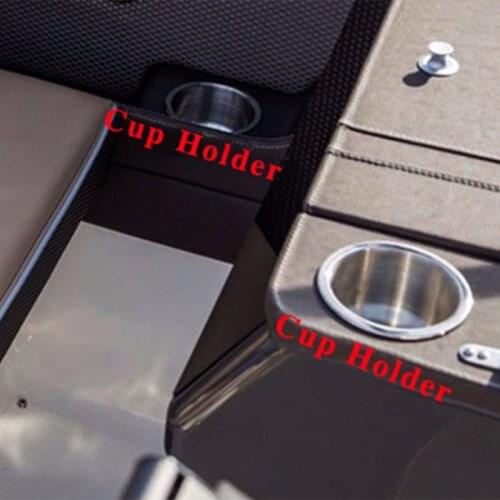 4PCS Recessed Stainless Steel Cup Drink Bottle Holder with Drain Marine for Boat Rv Camper Car Truck Two Stage